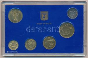 Izrael 1988. 1A-1S (5xklf) "Hanukka" + "Izraeli Bank" emlékérem szettben, eredet...