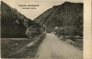 1915 Munkács, Mukacheve, Mukachevo, Mukacevo; Vereckei szoros. Kiadja Nagy Albert / Veretsky Pass, gorge, mountain pass, road (EK)
