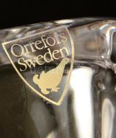 Orrefors mécsestartó, formába öntött, jelzett, hibátlan, 9×9 cm