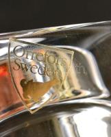 Orrefors mécsestartó, formába öntött, jelzett, hibátlan, 10×10 cm