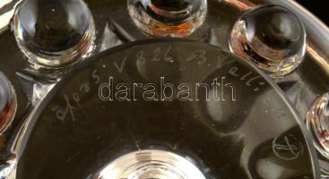 Orrefors gyertyatartó, formába öntött, jelzett, hibátlan, d:11,5 cm