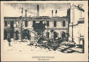 1917. május 21. Gyöngyös égése, vintage fotó Kerny István (1879-1963) budapesti fotóművész hagyatéká...