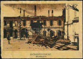 1917. május 21. Gyöngyös égése, vintage fotó Kerny István (1879-1963) budapesti fotóművész hagyatéká...