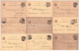 32 db (teljes sorozat) 1898-as és 1899-es Ezredéves Kiállítás művészlap barna 2 Kr Ga. díjjegyes lap...