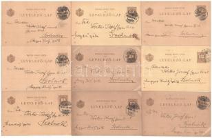 32 db (teljes sorozat) 1898-as és 1899-es Ezredéves Kiállítás művészlap barna 2 Kr Ga. díjjegyes lap...