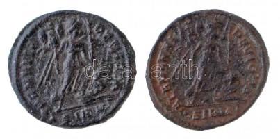Római Birodalom 2db klf rézpénz, közte Sirmium / II. Constantinus 324-325. AE Follis (2,71g) T:2,2- Roman Empire 2pcs of diff copper coins, including Sirmium / Constantine II 324-325. AE Follis CONSTANTINVS IVN NOB C / ALEMANNI-A DEVICTA - .SIRM. (2,71g) C:XF,VF