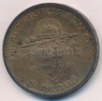 1938. 5P Ag "Szent István" T:1- patina Adamo P8.1