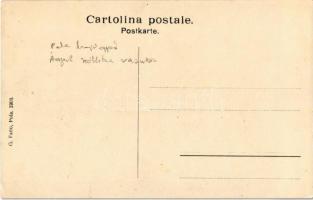 28 cm Geschütze. Transport und Depot. K.u.K. Kriegsmarine / Trasporto e deposito dei cannoni da 28 c...