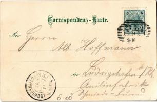 1901 Linz, Der Pöstlingbergmit der elektrischen Adhäsionsbahn / electric funicular railway. Joh. Bru...