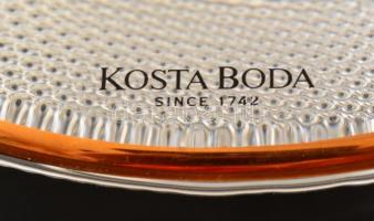 Kosta Boda mécsestartó, formába öntött, kézzel festett, jelzett, hibátlan, d: 12,5 cm