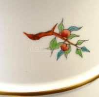 Herendi csipkebogyó mintás karmos váza, kézzel festett, jelzett, apró kopásnyomokkal, m:12,5 cm, d:1...