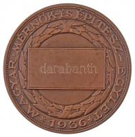 Anton Scharff (1845-1903) 1936. "Magyar Mérnök- és Építész Egylet 1936" kétoldalas Br emlé...