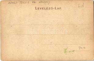 Kassa, Kosice; Nemzeti Színház, piaci árusok bódéi. Kiadja Nyulászi Béla / National Theatre, market ...