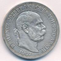 1907KB 5K Ag "Ferenc József koronázásának 40. évfordulója" T:2,2-  
Adamo K7.1