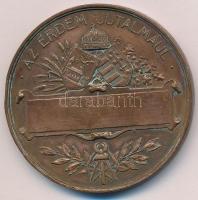 1908. "Zsombolyai iparkiállítás / Az érdem jutalmául" kétoldalas Br plakett (50mm) T:2 pat...