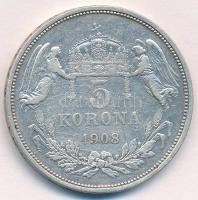 1908KB 5K Ag "Ferenc József" T:2,2- Adamo K7
