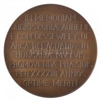 Ligeti Miklós (1871-1944) ~1928. "Dessewffy Aurél" kétoldalas Br plakett. "AURELIUS E...