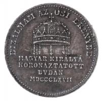 Osztrák-Magyar Monarchia / Bécs 1867A "Ferenc József koronázása Budán" Ag zseton. "I ...