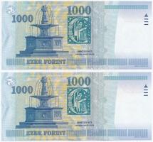 1999. 1000Ft "DB" (2x) sorszámkövetők T:I,I-
Adamo F55A1