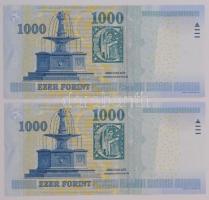2015. 1000Ft (2x) "DC", sorszámkövetők T:I