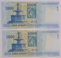 2010. 1000Ft "DC" (2x) sorszámkövetők T:I