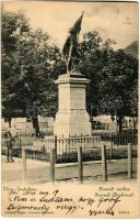 1901 Lőcse, Levoca; Honvéd szobor. 1848-49-es magyar szabadságharc és forradalom emlékére. Kiadja Schmidt Edgar / military monument, memorial for the heroes of the Hungarian Revolution (EK)