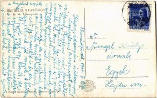 1944 Sepsiszentgyörgy, Sfantu Gheorghe; M. kir. törvényszék, autóbusz és autómobilok  / tribunal cou...