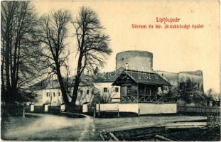 1911 Liptóújvár, Liptovsky Hrádok (Tátra, Vysoké Tatry); Várrom, Királyi Járásbíróság épülete. W.L. Bp. 2538. Rothschild Márk kiadása / castle ruin, county court (EK)