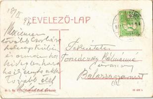 1911 Liptóújvár, Liptovsky Hrádok (Tátra, Vysoké Tatry); Várrom, Királyi Járásbíróság épülete. W.L. ...