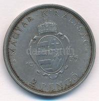 1935. 2P Ag "Pázmány" T:1-,2 patina
Adamo P7
