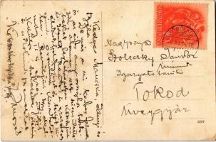 1938 Köbölkút, Gbelce; Fő utca, Wiesenberg Dávid üzlete és saját kiadása / Hlavna ulica / main stree...