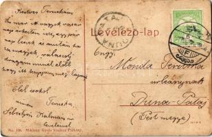 Párkány-Nána, Stúrovó-Nána; utca háttérben a bazilikával. Miklossy Gyula kiadása, No. 158. / street ...