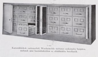 cca 1930 Széfekről szóló 4 db reklám kiadvány, képekkel