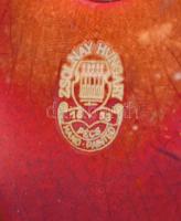 Zsolnay ökörvér mázas hal, jelzett, hibátlan, m:10,5 cm