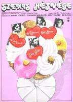 1982 Miklós Károly (?-?): Szexis hétvége (Sunday Lovers) filmplakát, hajtásnyommal, 60x40 cm