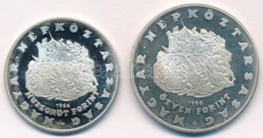 1966. 25Ft Ag + 50Ft Ag "Zrínyi" pár T:1(P)
Adamo EM17, EM18; Krause KM#567, KM#568