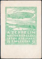 1932 2 db Budapesti Vásár levélzáró A Zeppelin magyarországi látogatásának emlékére kiadott címzetle...