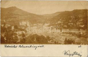 1898 (Vorläufer!) Selmecbánya, Schemnitz, Banská Stiavnica; vár / castle. photo (EK)