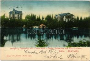 1901 Tátra, Magas Tátra, Vysoké Tatry; Csorba tó, Szentyványi villa / Csorber See / Strbské Pleso / hotel, lake