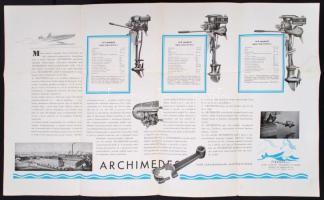cca 1940 Prikner-féle csónakmotorok képes reklám kiadványa