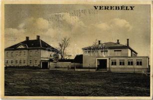 Verebély, Vráble; Járásbíróság, Pénzügyi hivatal / Okresny súd a fin. úrad / county court, financial office (szakadás / tear)