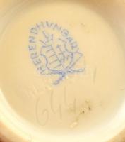 Herendi virág mintás mini tejszínkiöntő, kézzel festett, jelzett, apró kopásnyomokkal, m:7 cm