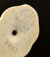 Herendi csikknyomó, kézzel festett, kopott, jelzett, m:4,5 cm