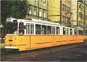 6 db MODERN villamos motívumlap / 6 MODERN tram motive cards