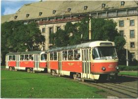 6 db MODERN villamos motívumlap / 6 MODERN tram motive cards