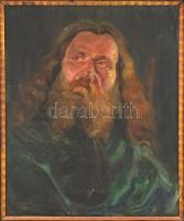 Bardócz Árpád (1882-1938): Zichy Mihály portré. Olaj, vászon, jelzett, keretben, 60×50 cm