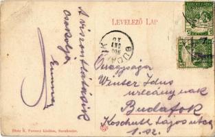 Szentendre, Duna part, templom, Kereskedők keresztje szobor. Dietz K. Ferenc kiadása (EB)