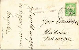 1911 Visegrád, Gizella-telep gyógyfürdő sétány a Dunához, Erzsébet szálloda, szőlőhegy. Rigler rt. k...