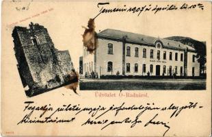 1907 Óradna, Alt-Rodna, Rodna; templom romjai 1900-ból, Állami elemi iskola / church ruins from 1200, school (fl)