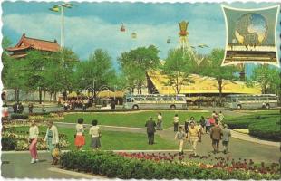 New York - 10 modern városképes lap az 1964-es Világkiállításról / 10 modern town-view postcards of the New York Worlds Fair 1964-1965